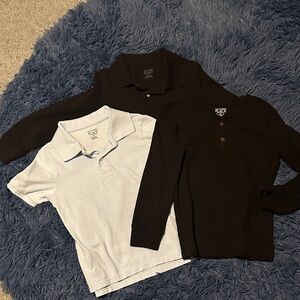 The Children's Place Black and light blue Polo & Henley Set